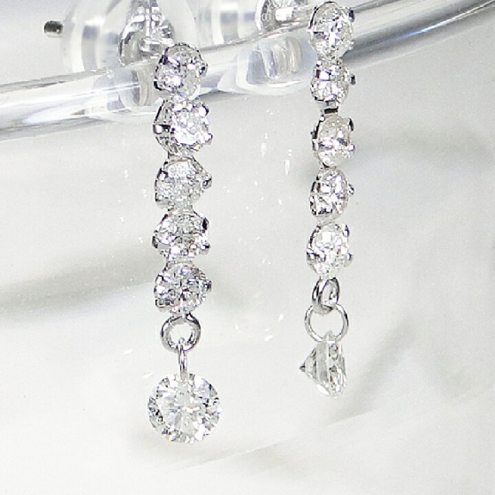 楽天市場】K18YG/WG【0.50ct】レーザーホール ダイヤモンド ピアス 