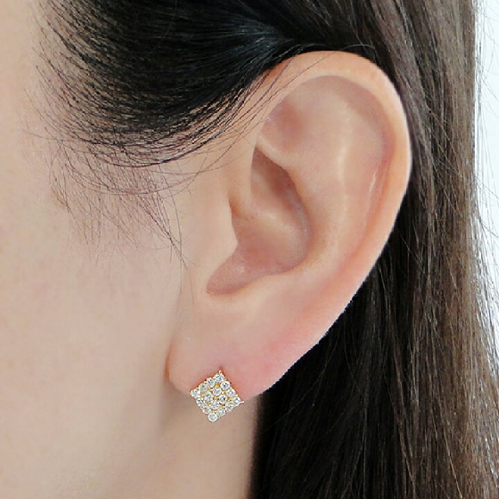 ダイヤモンドパヴェピアス 18K 0.6カラット