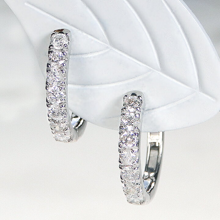 楽天市場】Pt900 ダイヤモンド【0.5ct】 中折れ ピアスダイヤピアス 