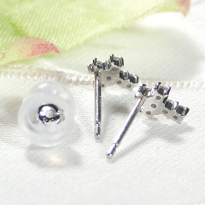 楽天市場】Pt900【0.08ct】クロス ダイヤモンド ピアス18金 ダイヤ 