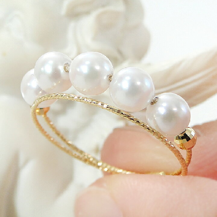 楽天市場】K18YG アコヤパール リング【送料無料】【代引手数料無料  