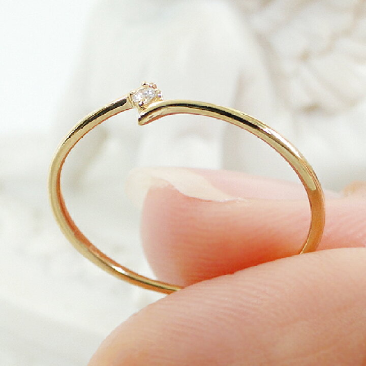 楽天市場】K18YG【0.01ct】ダイヤモンド リング【送料無料】【代引  