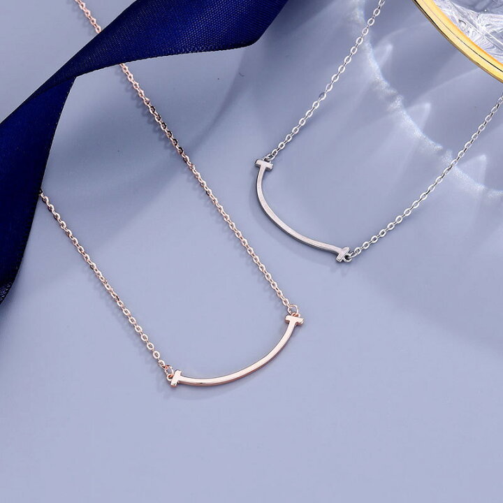 楽天市場】ネックレス レディース スマイル バー シンプル 妻 娘 彼女  