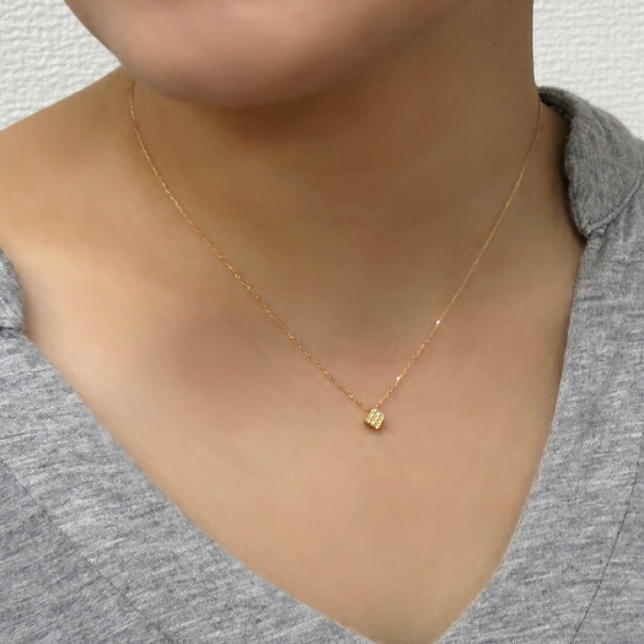 楽天市場】K18 ゴールド 天然 ダイヤモンド パヴェ ネックレス 18金  