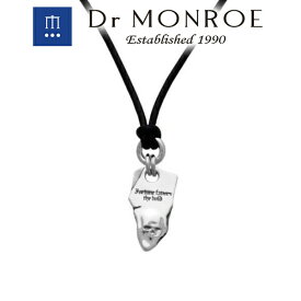 Dr MONROE ドクターモンロー アローヘッドスカルネックレス (革紐付き) ネックレス ペンダント Dr MONROE ドクターモンロー 銀 シルバーアクセサリー ミニマルなデザイン・大人の深みとさり気なさが最高に引き立つアクセ ペンダントトップ 革紐 スカル ドクロ ブランド