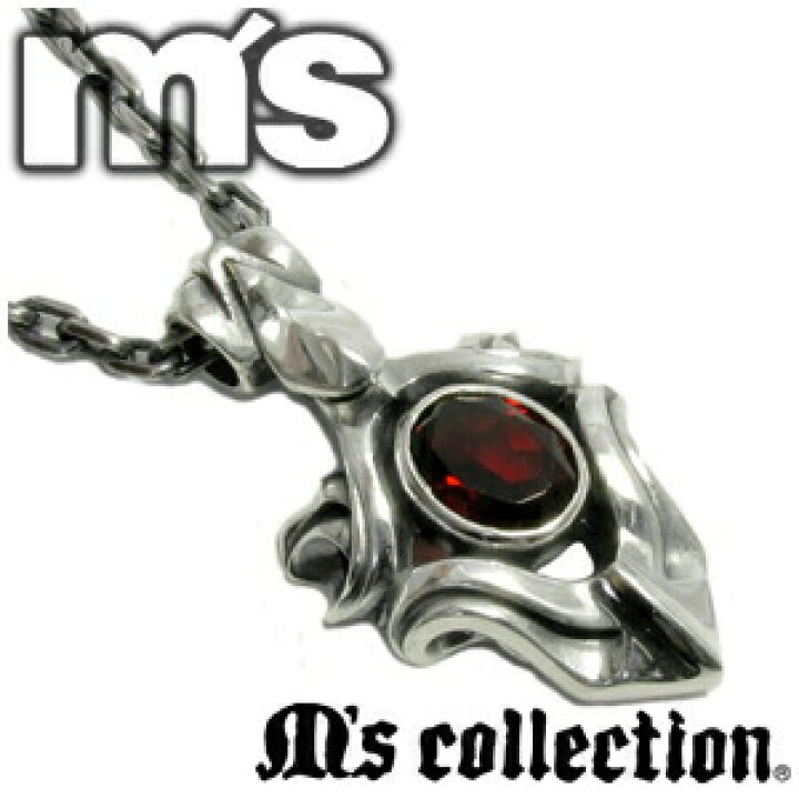 楽天市場】エムズコレクション カットガーネット シルバーネックレス 