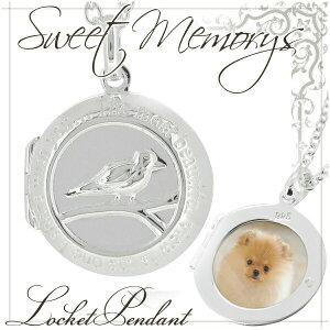 丸型 小鳥 シルバー ロケット ネックレス ロケットペンダント ロケットネックレス 刻印 刻印可 925 シルバーアクセサリー ロケットペンダント シルバーペンダント レディース ロケットネッ