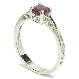 ルビー ボリュームプラチナコート シルバーリング 7.5〜14号 レディース リング Ruby 女性用 指輪 レディースアクセサリー シルバーリング レディースリング 天然石 パワーストーン 指輪 ルビー 綺麗な赤紫色に輝く一粒のルビーが留められた