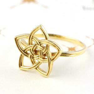 K18 編み込み 水引 ゴールド リング 指輪 地金 組紐 星結び 18金 18k 大きめ 華やか 上品 和 和柄 レディースアクセサリー Women's Jewelry Ladies 贈り物 星 梅結び 組み紐 飾り紐 金線 結び目 ゴールド