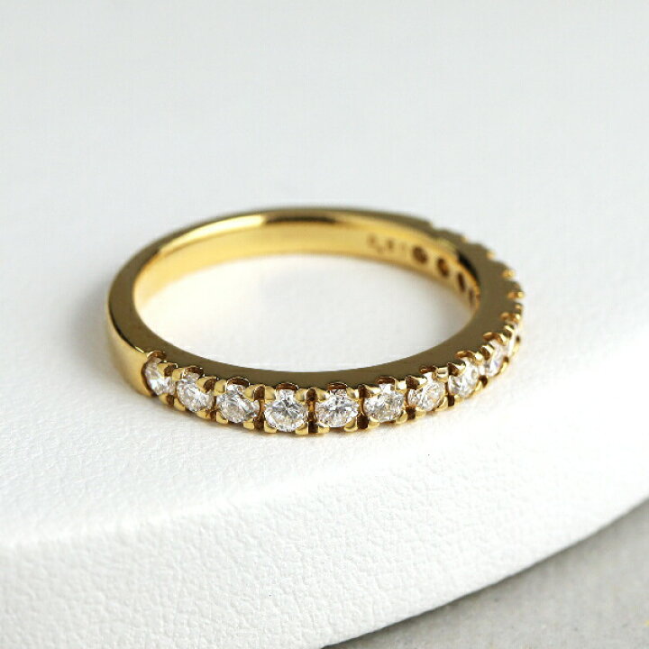 楽天市場】K18 0.5ct ダイヤモンド エタニティリング 指輪 