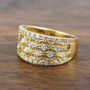 K18 _Ch  t[ [X O w S[h  ͗l 18 18k VR _C i fB[XANZT[ Women's Jewelry Ladies 蕨 S[hO L a 4 VR_C