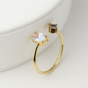 K18 VR tH[NO [Xg[ ACICg 18 18k S[h O w t[O fB[XANZT[ Women's Jewelry Ladies 蕨 S[hO YG CG[S[h a