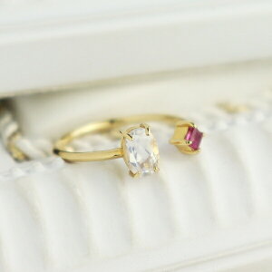 K18 VR tH[NO r[ [Xg[ 18 18k S[h O w t[O fB[XANZT[ Women's Jewelry Ladies 蕨 S[hO YG CG[S[h a 6