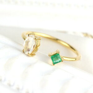 K18 VR tH[NO Gh [Xg[ 18 18k S[h O w t[O fB[XANZT[ Women's Jewelry Ladies 蕨 S[hO YG CG[S[h a