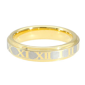ゴールドカラー ローマ数字 タングステンリング 9号 リング 指輪 タングステン シンプル 数字 時計 金 アクセ ジュエリー 自分用 贈り物 タングステンアクセサリー ゴールド 普段使い 透かし アクセサリー レディース 女性 シルバーリング 銀指輪 メンズリング