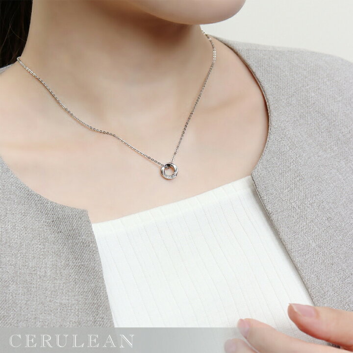 楽天市場】CERULEAN ダイヤモンド サークル ステンレス ネックレス 