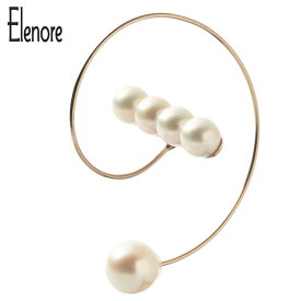 Elenore Jewelry 10金パールバースパイラルフープピアス 片耳用 エレノアジュエリー K10 ゴールド ピアス Elenore エレノアジュエリー ゴールドジュエリー ブランド エレノアとは 光 の意味 人を輝かせる光をデザインする がデザインコンセプト バー アシンメトリー