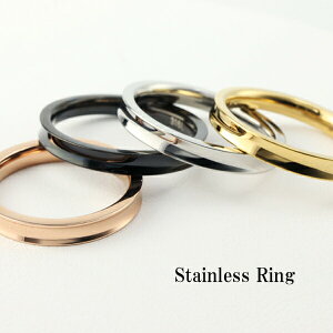 選べる4カラー 3mm幅 カーブ リング 17号 11号 シルバー ゴールド ピンクゴールド ブラック 金属アレルギー 指輪 彼女 ステンレスリング 彼氏 サージカルステンレス 記念日 定番 金属アレルギ
