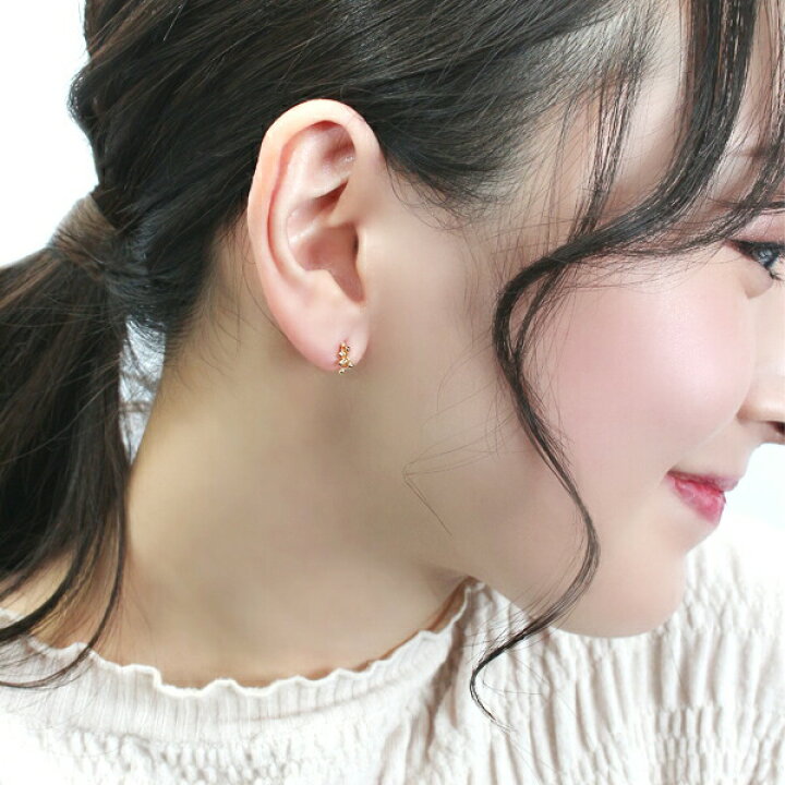 楽天市場】K18 ゴールド 木の実 ピアス 2P 両耳用 18金 18k 金 K18ゴールドピアス 両耳用