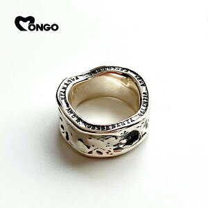 MONGO アクチュアル ヒューマニズム リング 4〜20号 シルバー 指輪 シルバーリング メッセージ 愛 レディース プレゼント 銀 誕生日 女性 メンズ メンズ 人気 個性的 彼女 シルバー925 モンゴ リ