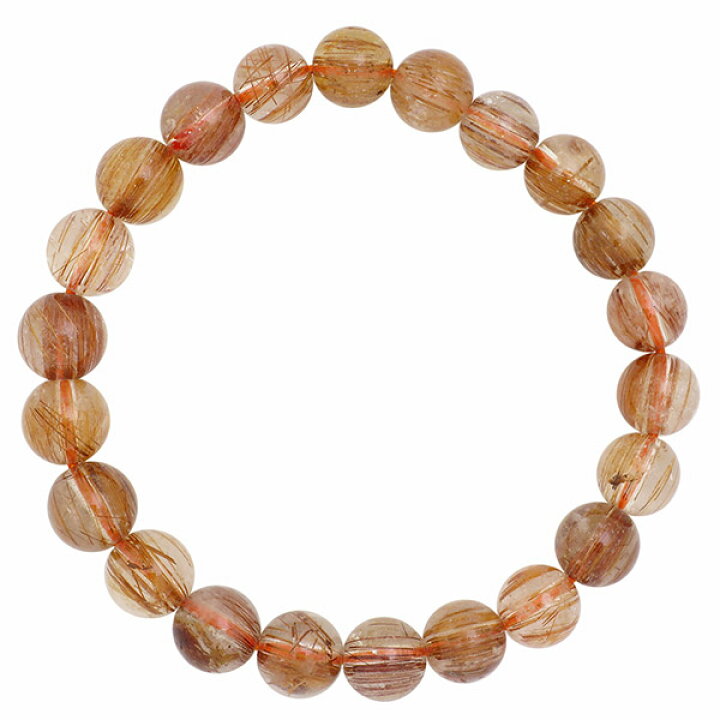 楽天市場】8.2mm 17cm オレンジルチルクォーツブレスレット レディース  