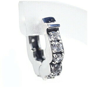 エムズコレクション キュービックジルコニア ハーフフープ シルバーピアス 1P 片耳用 フープピアス リングピアス メンズ シルバー925 メンズピアス 男性用ピアス M's collection ブランド プレゼ