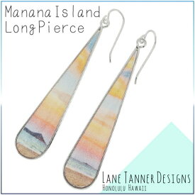 LANE TANNER DESIGNS マナナアイランド ピアス ロング シルバー レディース フックピアス 女性用 シルバーネックレス フックピアス ピアス ハワイ ハワイアンジュエリー ハワイアンアクセサリー 南国 サーファー レディース シルバー オシャレ レディースアクセサリー