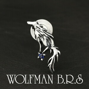 ウルフマン シルバーピアス クライングウルフスタッド 1P 片耳用 シルバー ピアス ウルフマンBRS シルバーアクセサリー メンズアクセ スターリングシルバー スタッドピアス スタッズピアス