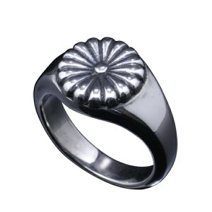 龍頭 菊 印台 リング 丸型 10〜27号 指輪 花 メンズ シルバー ギフト 人気 指輪/リング:日本の文化を尊ぶ菊花紋章シルバーリング。サイズ展開も豊富なのでお好きな指でご利用頂けます。 菊