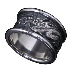 龍頭 龍 リング 大 20〜27号 指輪 竜 ドラゴン メンズ シルバー 蛙 伝統技法 ブランド 彼氏 シルバーリング メンズリング おしゃれ 指輪/リング:和柄をモチーフとしたオリジナルハンドメイド