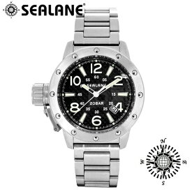 SEALANE シーレーン SE54 シリーズ ブラック 自動巻き メタルベルト ウォッチ オートマチック 自動巻 時計 腕時計 メンズアクセサリー SEALANE シーレーン メンズ 時計 SEALANEの自動巻きシリーズSE54 SE54-MBK メンズ腕時計 人気腕時計 ブランド時計 プレゼント おしゃれ