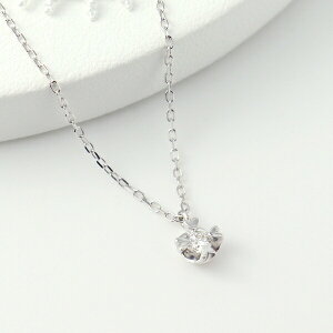 K18 ꗱ _Ch zCgS[h lbNX 18 18k ꗱ_C n[g 4{ 0.1ct VR fB[XANZT[ Women's Jewelry Ladies 蕨 VR a 4 S[hlbNX _C