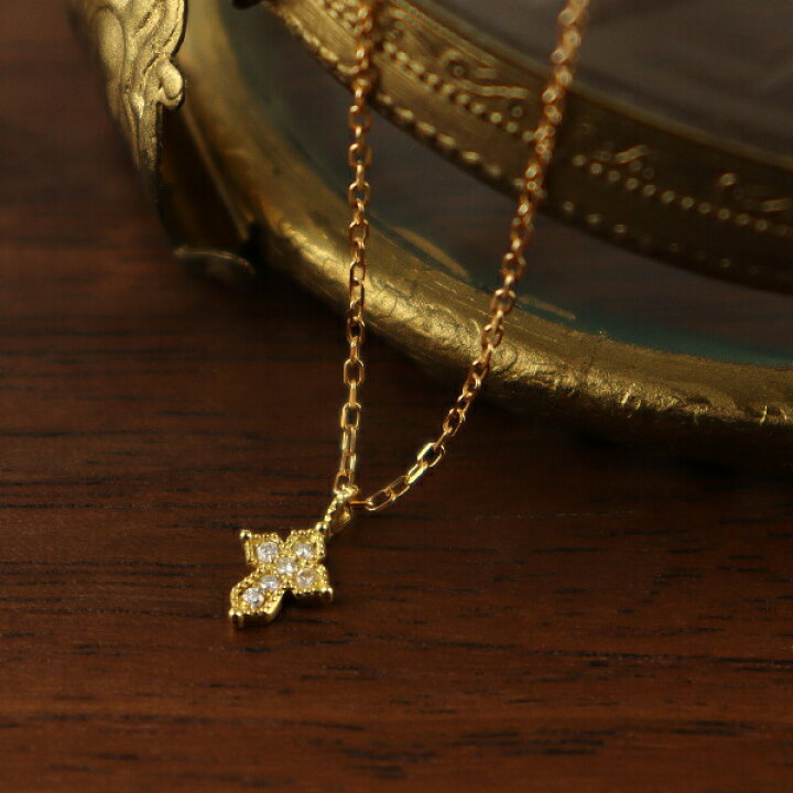 楽天市場】K18 ダイアモンド クラシック クロス ネックレス 18金 18k 