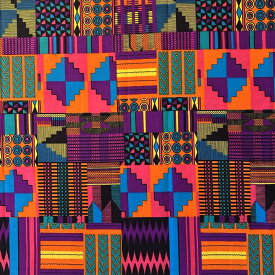 ＊110cm×50cmでお届け＊ アフリカ布 ハギレ 生地 輸入生地 アフリカン ハンドメイド アフリカンプリント 手作り アクセサリー パッチワーク カンガ パーニュー キテンゲ ケンテ ケンテ柄 アフリカンファブリック 手芸用品 資材 アフリカンバティック 生地 エスニック