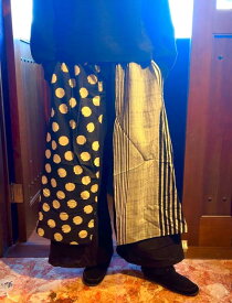 新作入荷！エスニックパンツ バギーパンツ ダブルワイドパンツ ワイドパンツ エスニック アジア 個性派 ストライプ柄 ドット柄 エスニックスタイル アジアンスタイル パンツ ユニセックス レディース メンズ フリーサイズ ストライプ柄 エスニックファッション　個性派