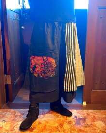 新作入荷！エスニックパンツ バギーパンツ ダブルワイドパンツ ワイドパンツ エスニック アジア 個性派 ストライプ柄 ゾウさん柄 エスニックスタイル アジアンスタイル パンツ ユニセックス レディース メンズ フリーサイズ ストライプ柄 エスニックファッション　個性派