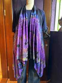 タイダイ染め ジレ ふんわり ベスト エスニック アジア エスニックスタイル アジアンスタイル レディース エスニックファッション タイ買付 染め ざっくり エスニッカー 綺麗め 大人エスニック ドルマン ゆったり 大人ファッション 個性派 2way オシャレ着