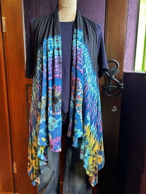 タイダイ染め ジレ ふんわり ベスト エスニック アジア エスニックスタイル アジアンスタイル レディース エスニックファッション タイ買付 染め ざっくり エスニッカー 綺麗め 大人エスニック ドルマン ゆったり 大人ファッション 個性派 2way オシャレ着