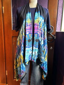 タイダイ染め ジレ ふんわり ベスト エスニック アジア エスニックスタイル アジアンスタイル レディース エスニックファッション タイ買付 染め ざっくり エスニッカー 綺麗め 大人エスニック ドルマン ゆったり 大人ファッション 個性派 2way オシャレ着