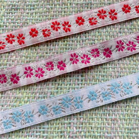 ＊2mでお届け＊チロリアンテープ アジア チェンマイ タイ リボン モン族 ラインテープ 縁取り 手作り 細め クラフト ハンドメイド 花 10mm 15mm アジアン雑貨 エスニック ヒッピー 手芸用品 猫 猫雑貨 輸入雑貨 ネイティブ 刺繍 アジア 首輪 小物作り チロリアン