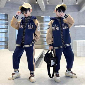 �q���p�W���[�W�㉺�Z�b�g �j�̎q���� �W�b�v�A�b�v�p�[�J�[ �����O�p���c �H�~�p �q���� �X�|�[�c�E�F�A �J�W���A�� ���i�� ������ 120cm����160cm ���F�ƃR�[�q�[�F��2�F�W�J�ŉ��K�Ȓ��S�n