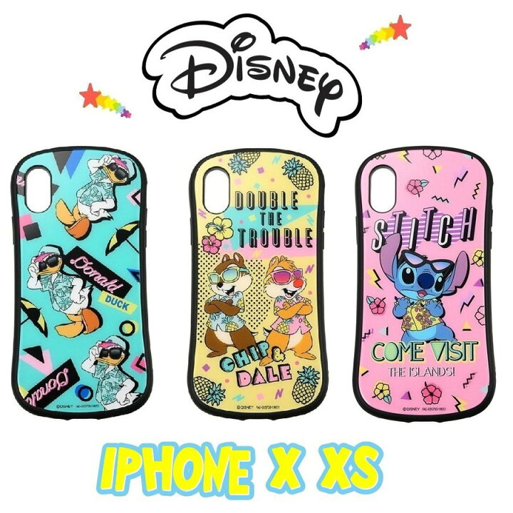 楽天市場 Disney Iphone X Xs スマホケース Summer Party ドナルド スティッチ チップ デール ディズニーストア All For You