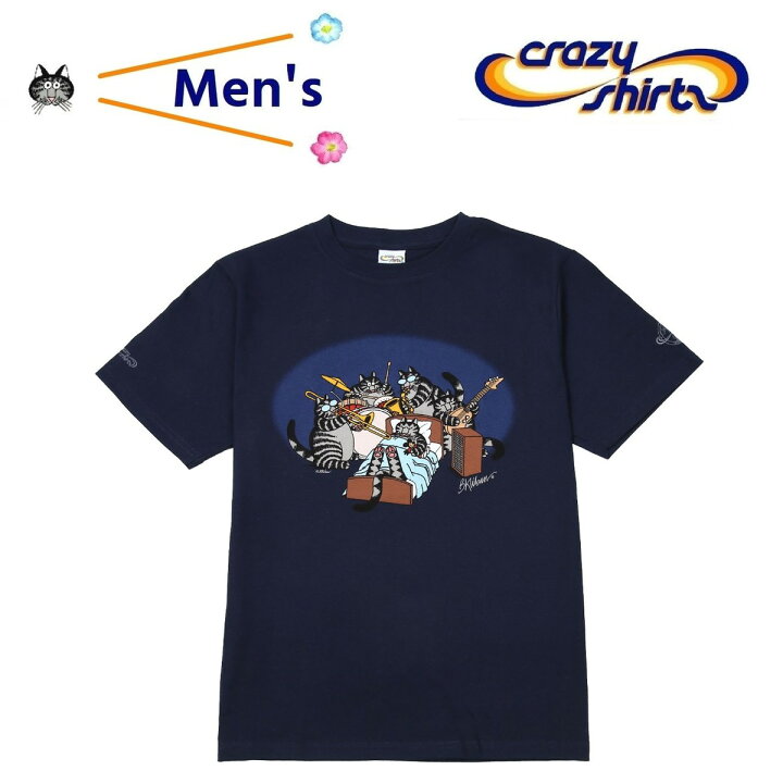楽天市場 クリバンキャット Kliban Cat クルーネック セレナーデ ネイビー Tシャツ メンズ All For You