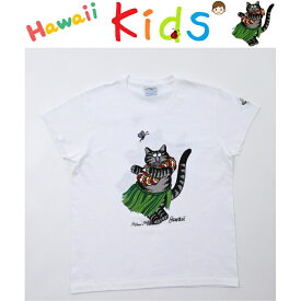 クリバンキャット Kliban cat キッズ フラダンス クルーネック ハワイ Tシャツ