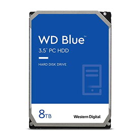 Western Digital ウエスタンデジタル WD Blue 内蔵 HDD ハードディスク 8TB CMR 3.5インチ SATA 5640rpm キャッシュ256MB PC メーカー保証2年 WD80EAAZ-AJ