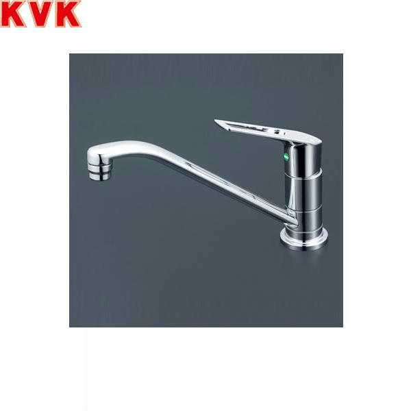 KVK 取付穴兼用型・流し台用シングルレバー式混合栓(eレバー