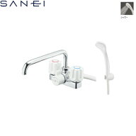 SK71-W-13 三栄水栓 SANEI ツーバルブデッキシャワー混合栓 共用形 送料無料()