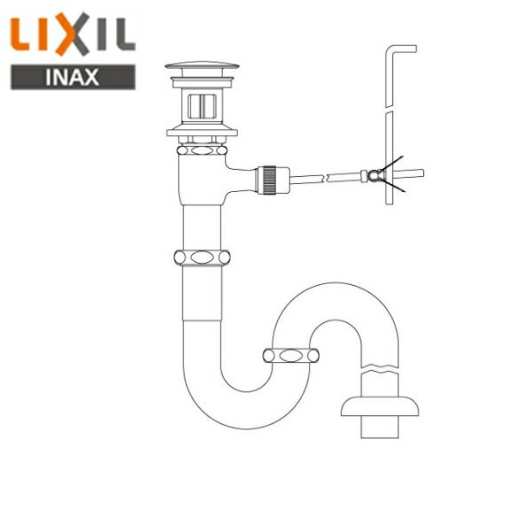 [全商品ポイント2倍 4/9(土)〜4/16(土)]LF-270SALC リクシル LIXIL/INAX ポップアップ式排水金具  呼び径32mm・床排水Sトラップ(排水口カバー付)() | みずらいふ