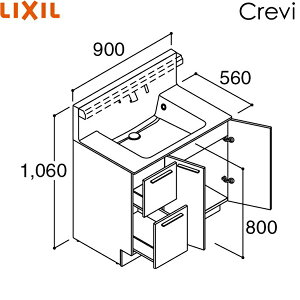 RAH-905JY-A/~hO[h NV LIXIL/INAX NB ϑ{̂̂ s560^Cv Ԍ900 o^Cv ^b`X ()