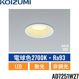 AD7251W27 �R�C�Y�~ KOIZUMI ���C��SB�_�E�����C�g 100W���� ��������100 ��������()